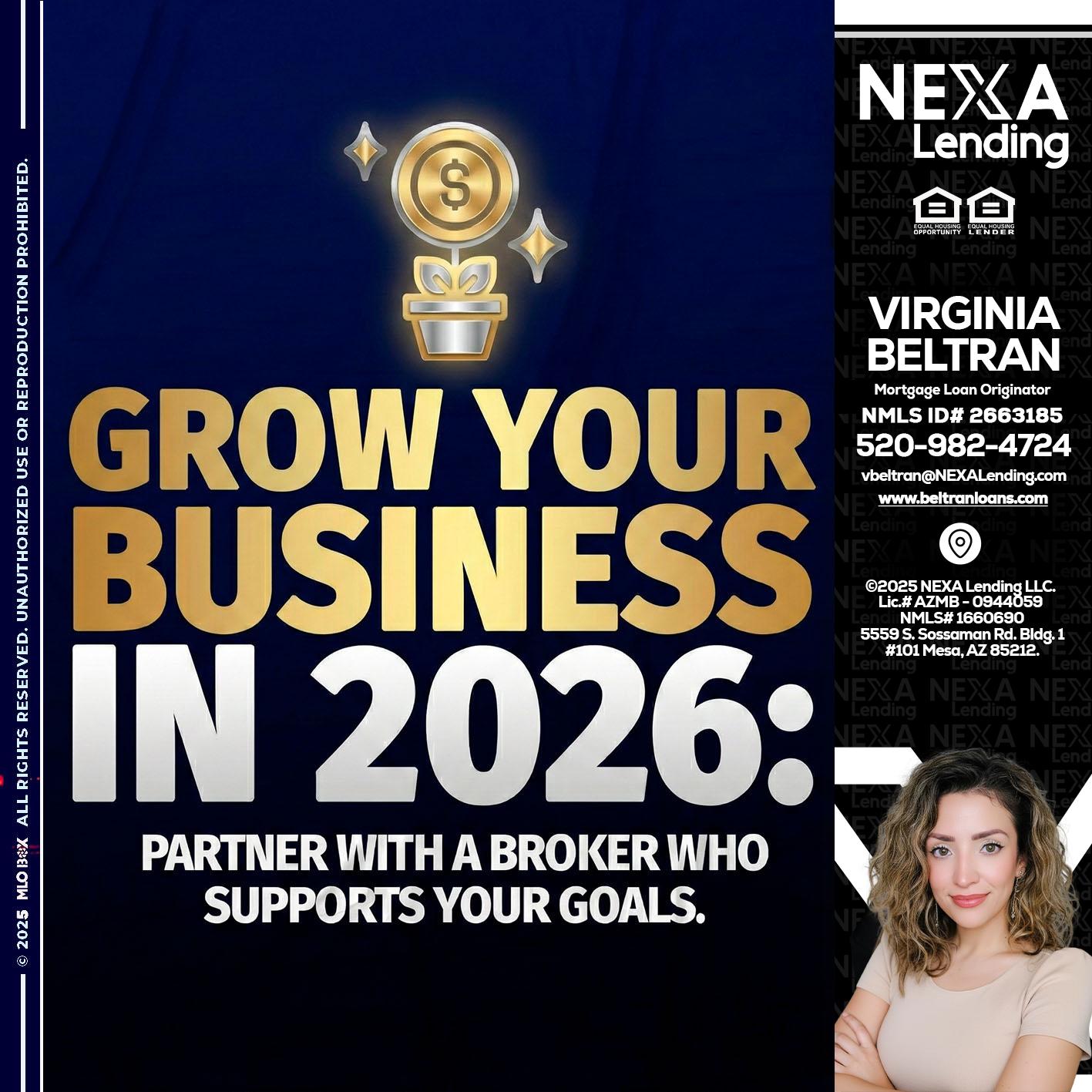 GROW YOUR BUSINESS - Virginia Beltran -Mortgage Loan Originator