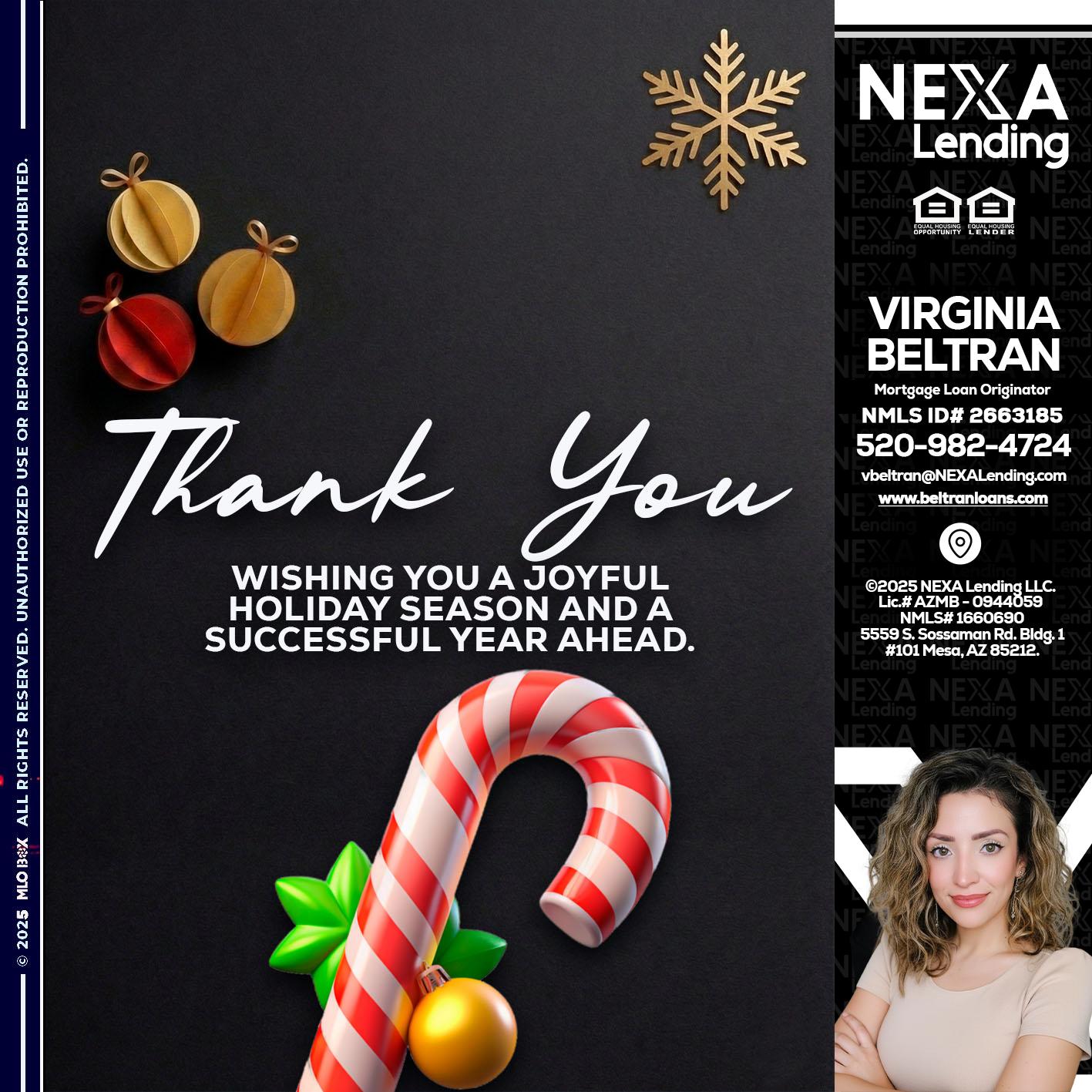 THANK YOU - Virginia Beltran -Mortgage Loan Originator