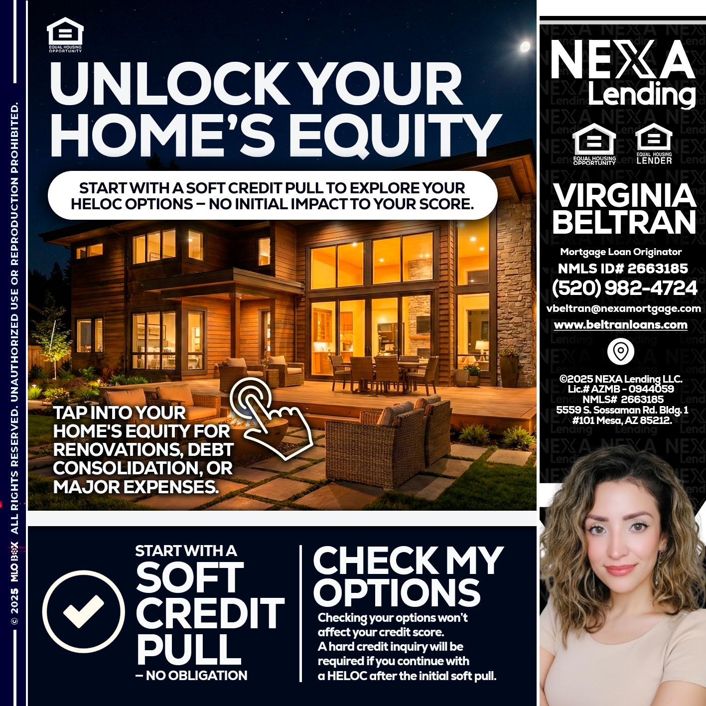 UNLOCK YOUR HOMES - Virginia Beltran -Mortgage Loan Originator