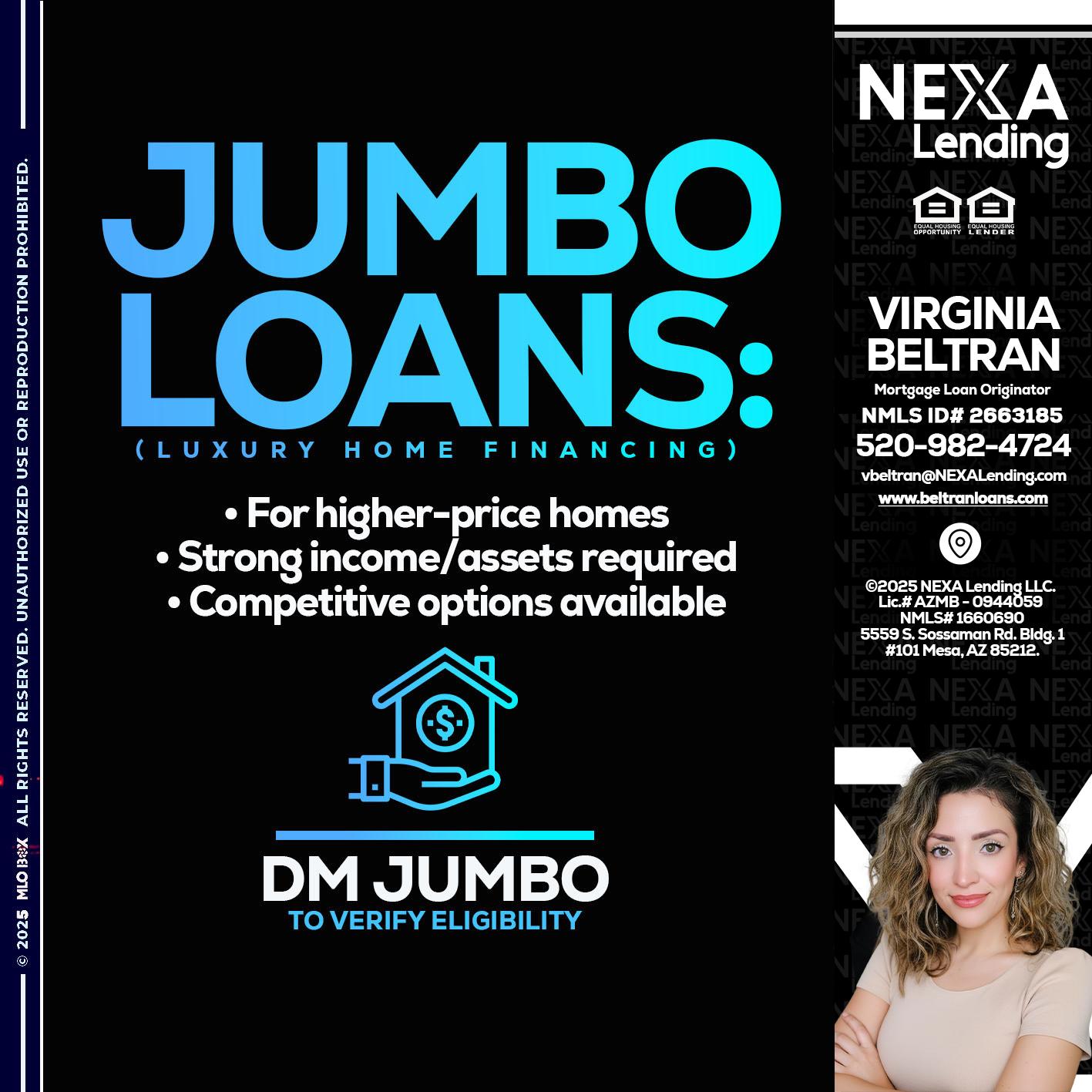 JUMBO LOANS - Virginia Beltran -Mortgage Loan Originator