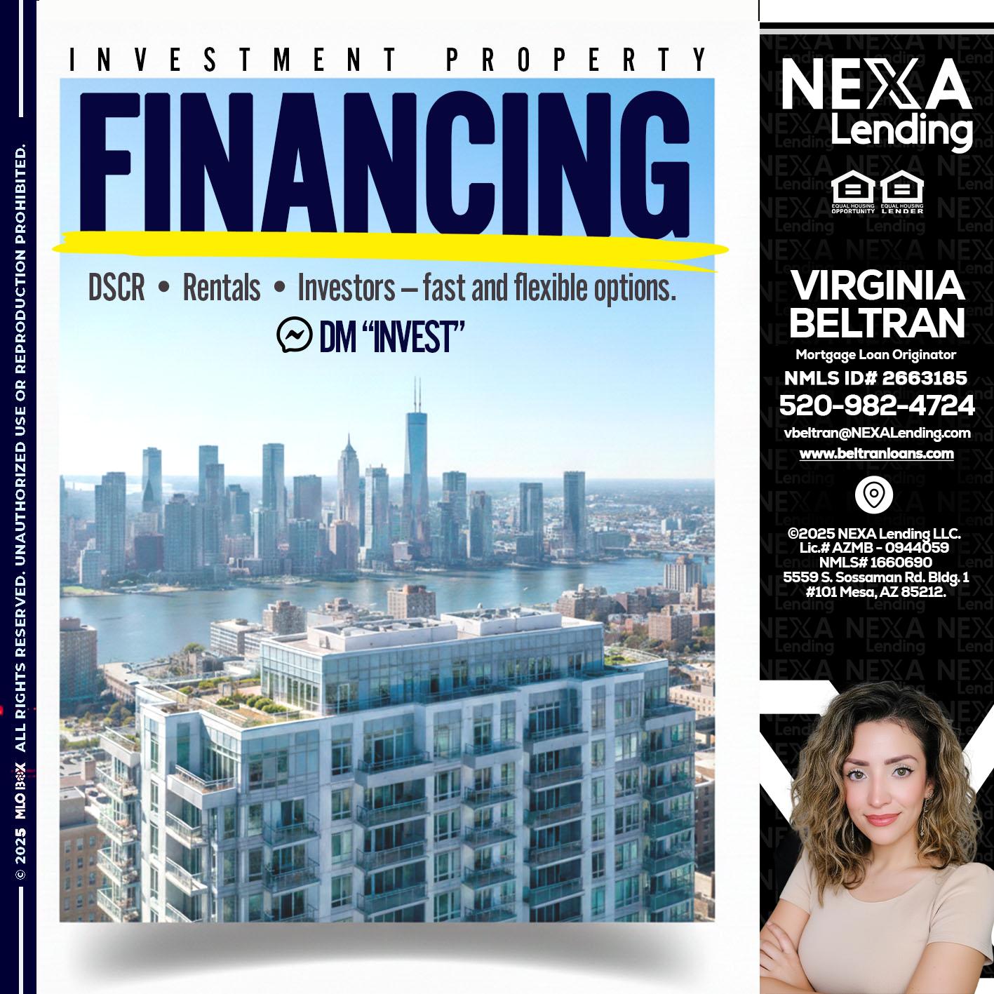 FINANCING - Virginia Beltran -Mortgage Loan Originator