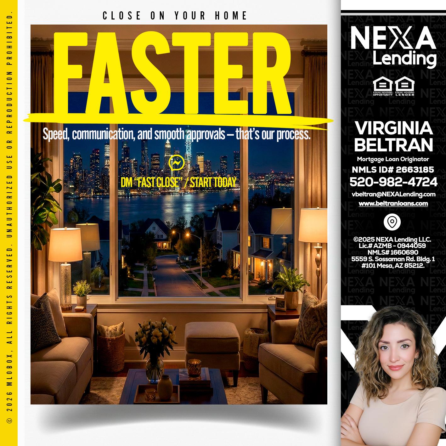 FASTER - Virginia Beltran -Mortgage Loan Originator
