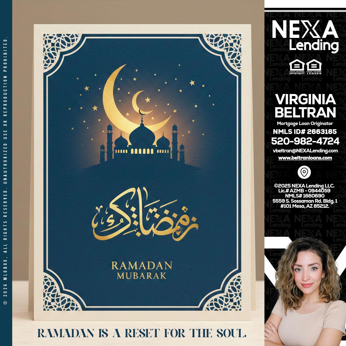 HAPPY RAMADAN - Virginia Beltran -Mortgage Loan Originator