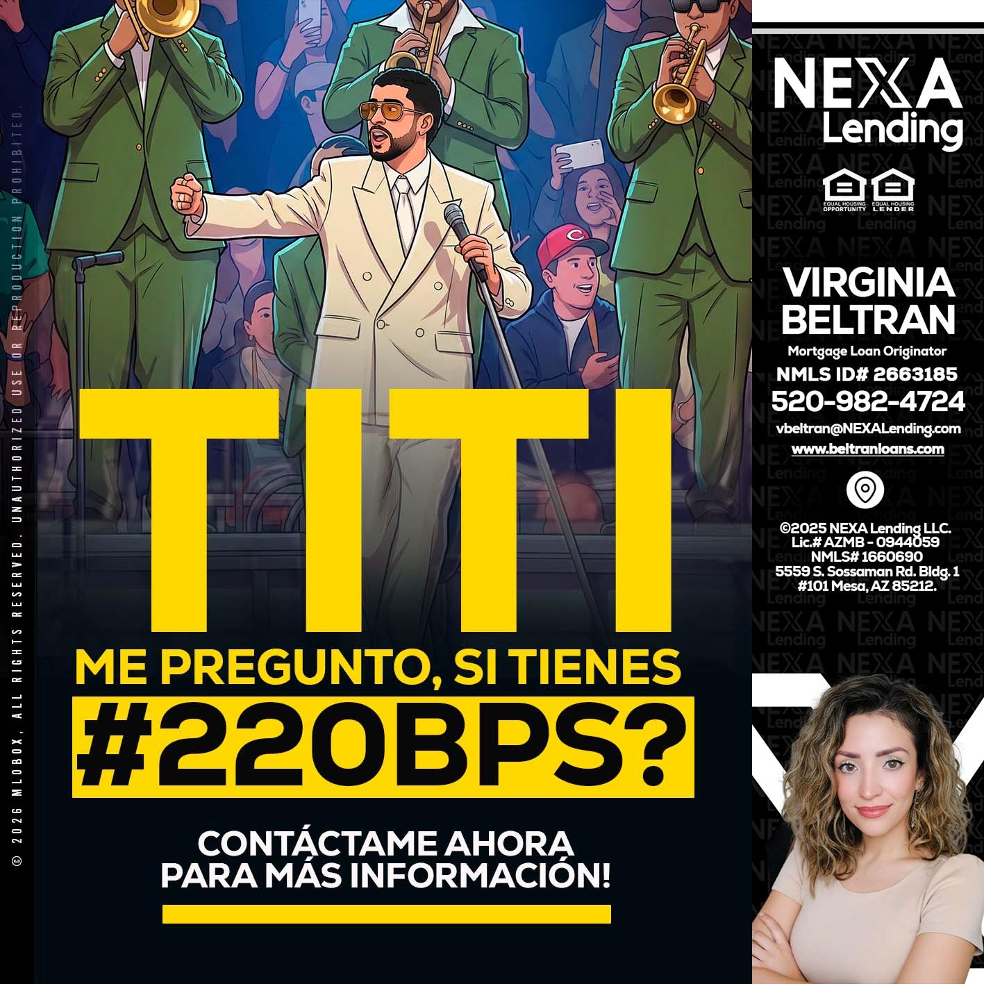 TITI ME PREGUNTO - Virginia Beltran -Mortgage Loan Originator