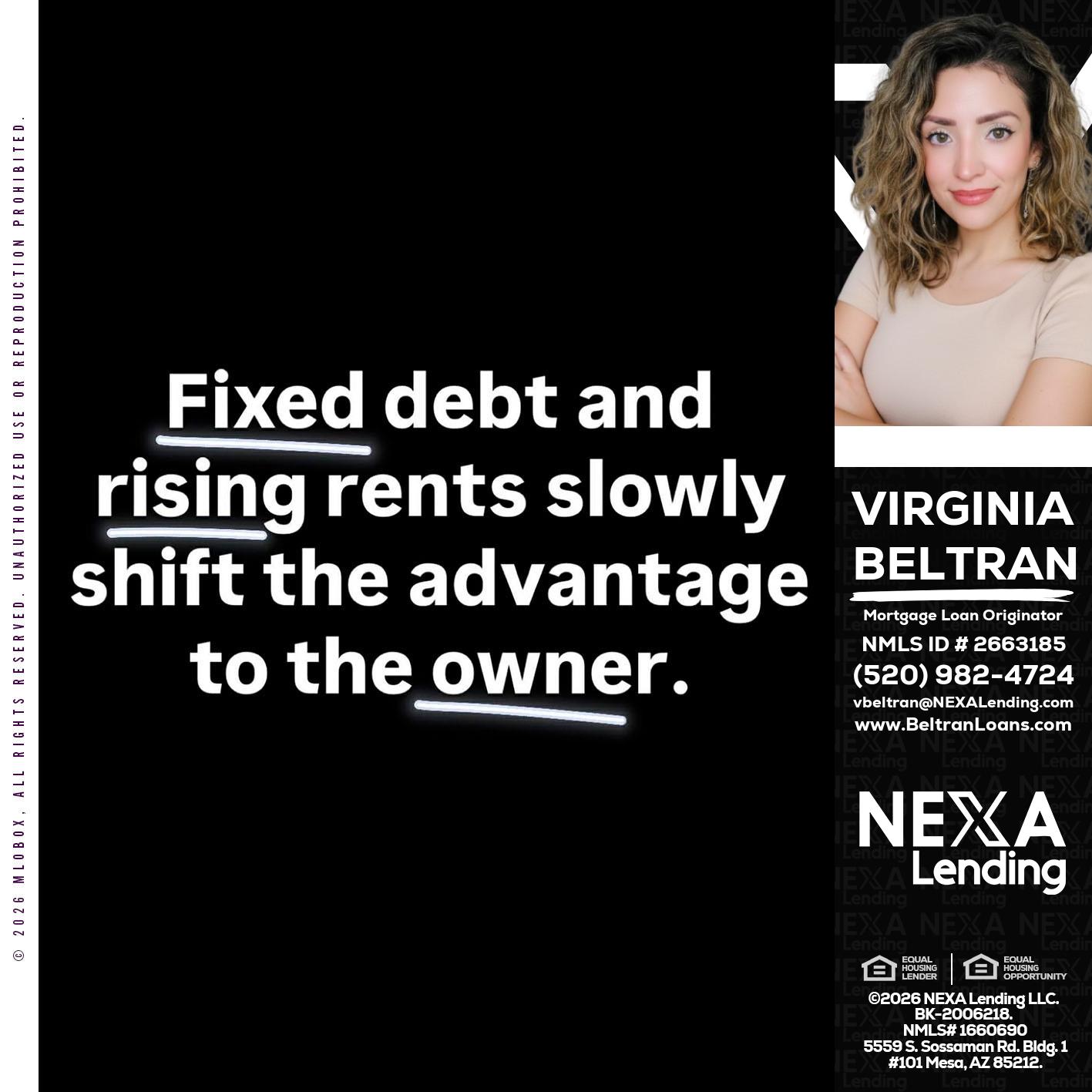 FIXED DEBT - Virginia Beltran -Mortgage Loan Originator