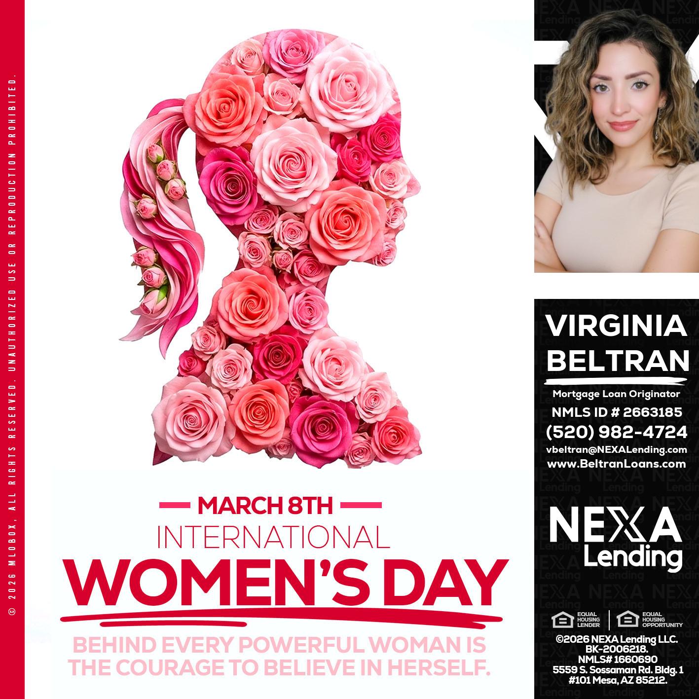 MARCH 8TH - Virginia Beltran -Mortgage Loan Originator