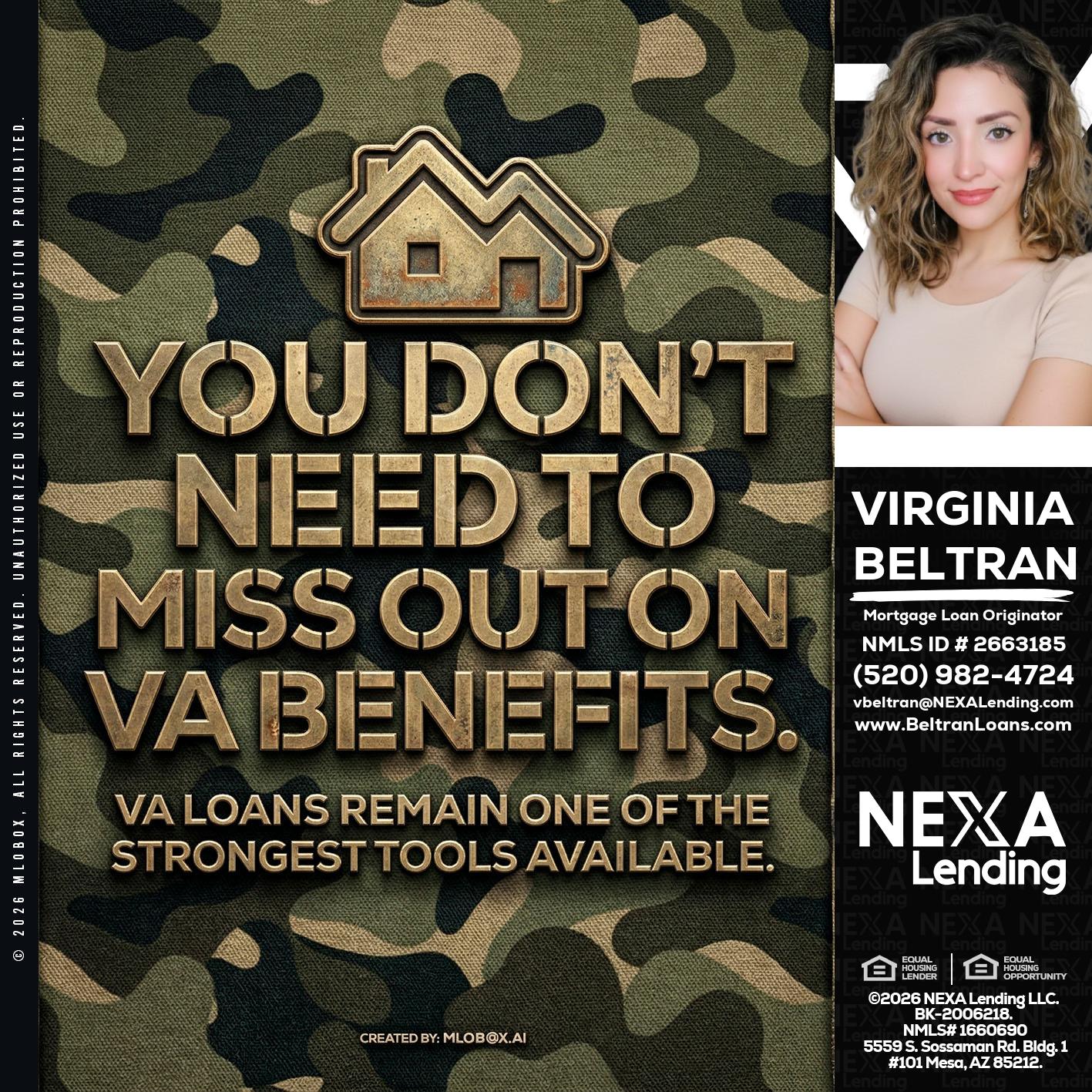 you don't need - Virginia Beltran -Mortgage Loan Originator