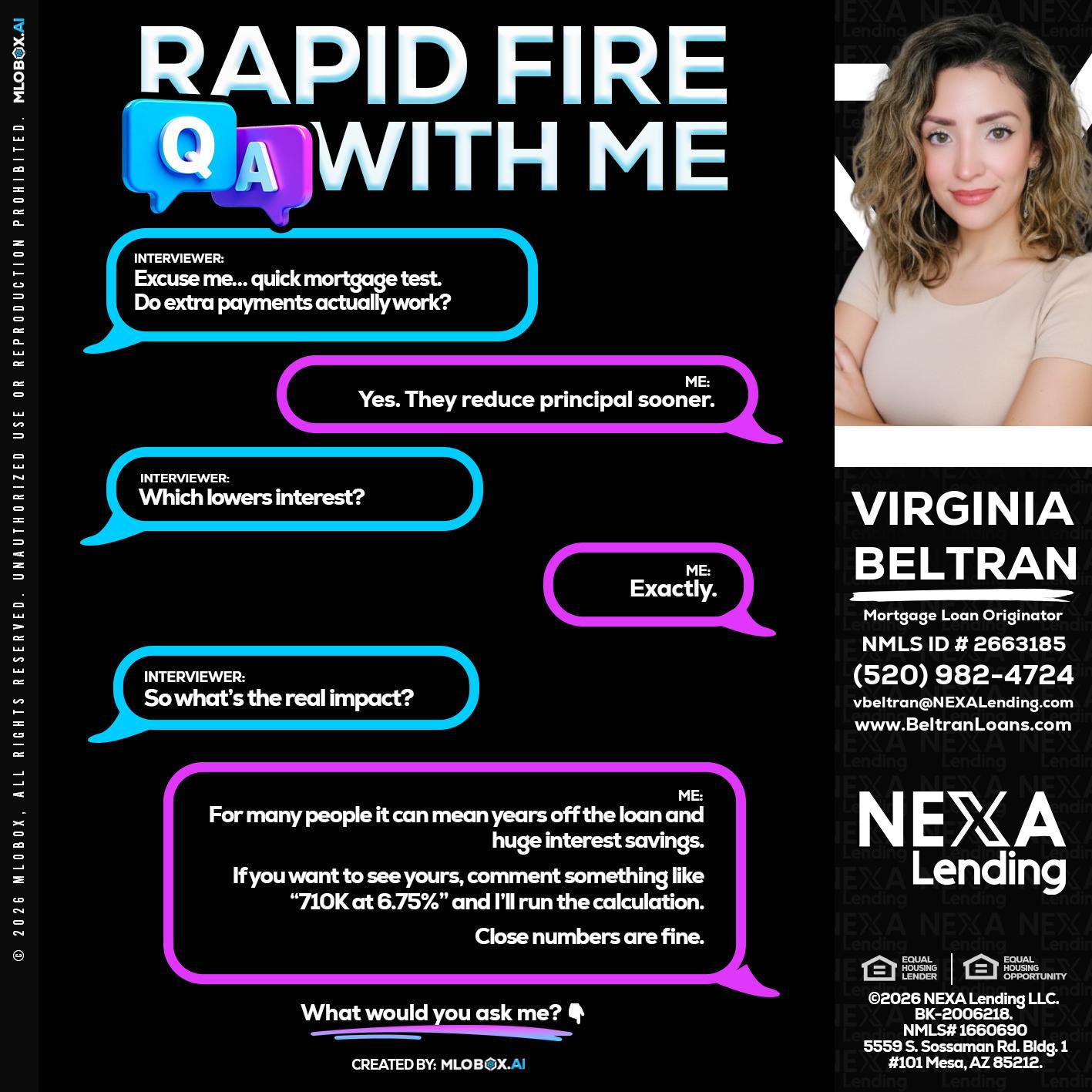 RAPID QA - Virginia Beltran -Mortgage Loan Originator