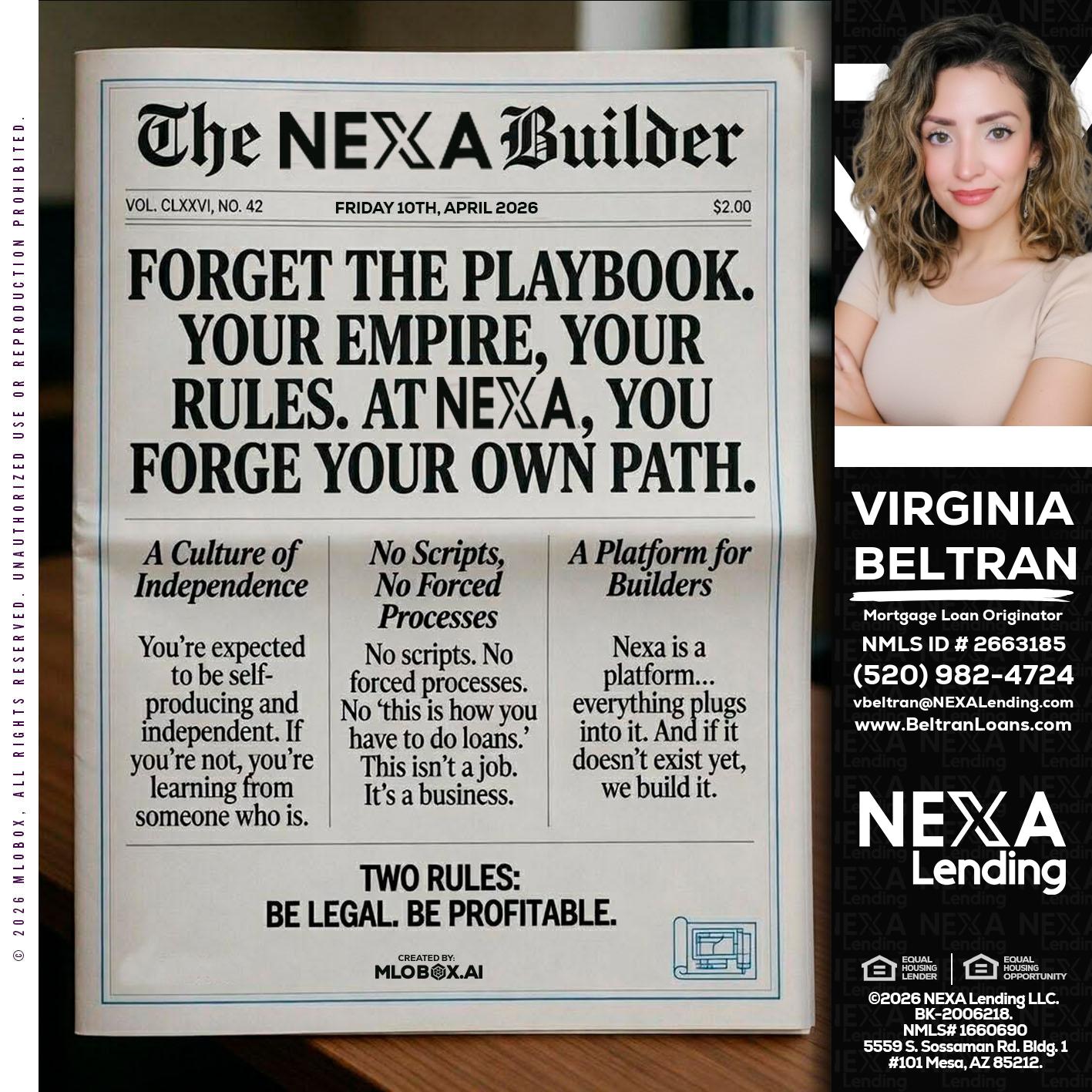 THE NEXA BUILDER - Virginia Beltran -Mortgage Loan Originator
