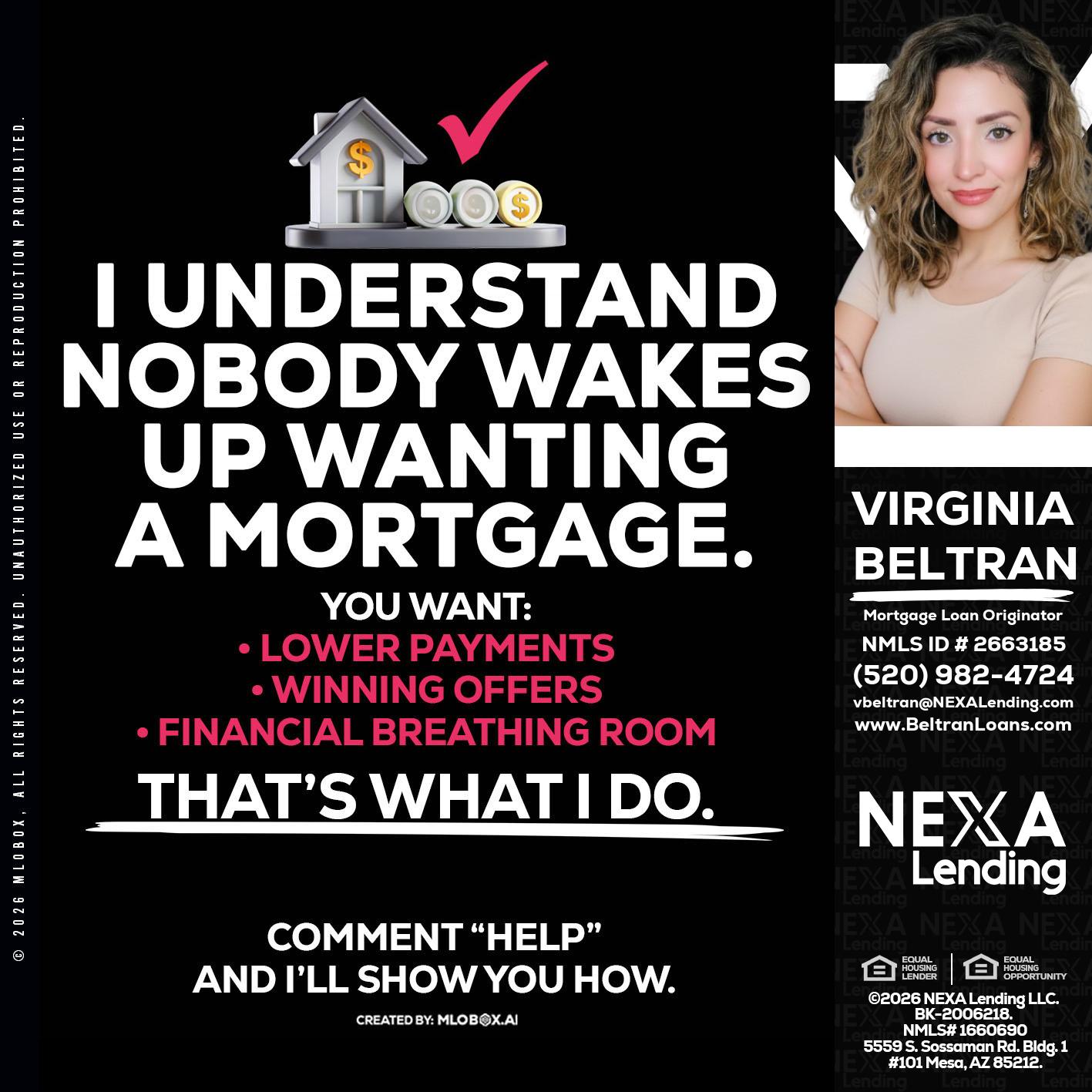 I UNDERSTAND - Virginia Beltran -Mortgage Loan Originator