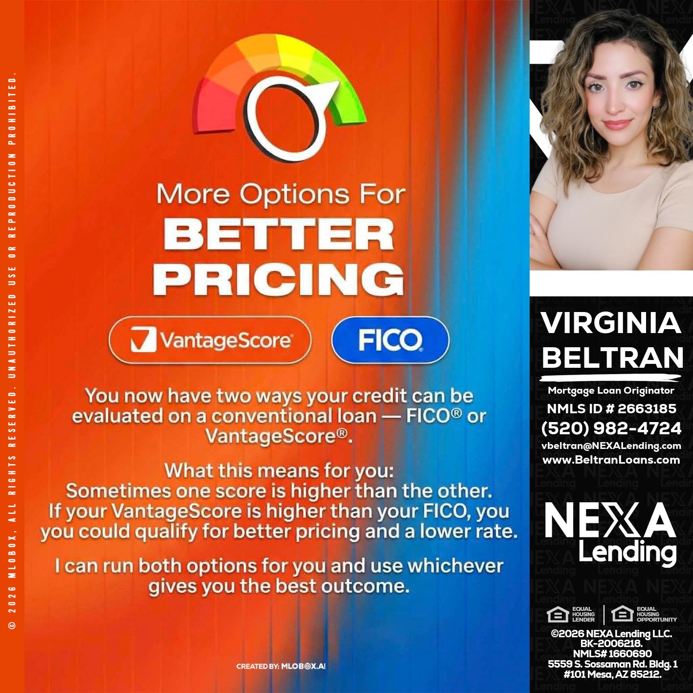 BETTER PRICING - Virginia Beltran -Mortgage Loan Originator