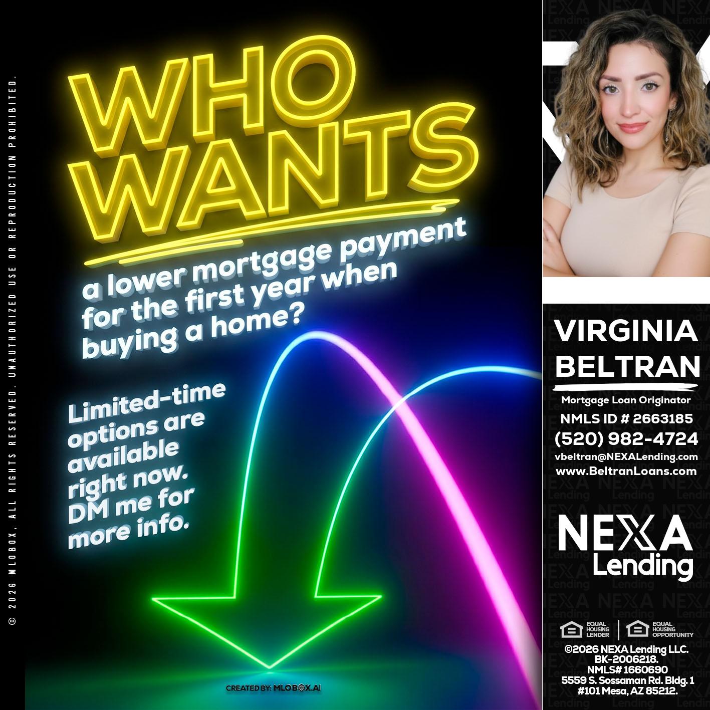 WHO WANTS - Virginia Beltran -Mortgage Loan Originator