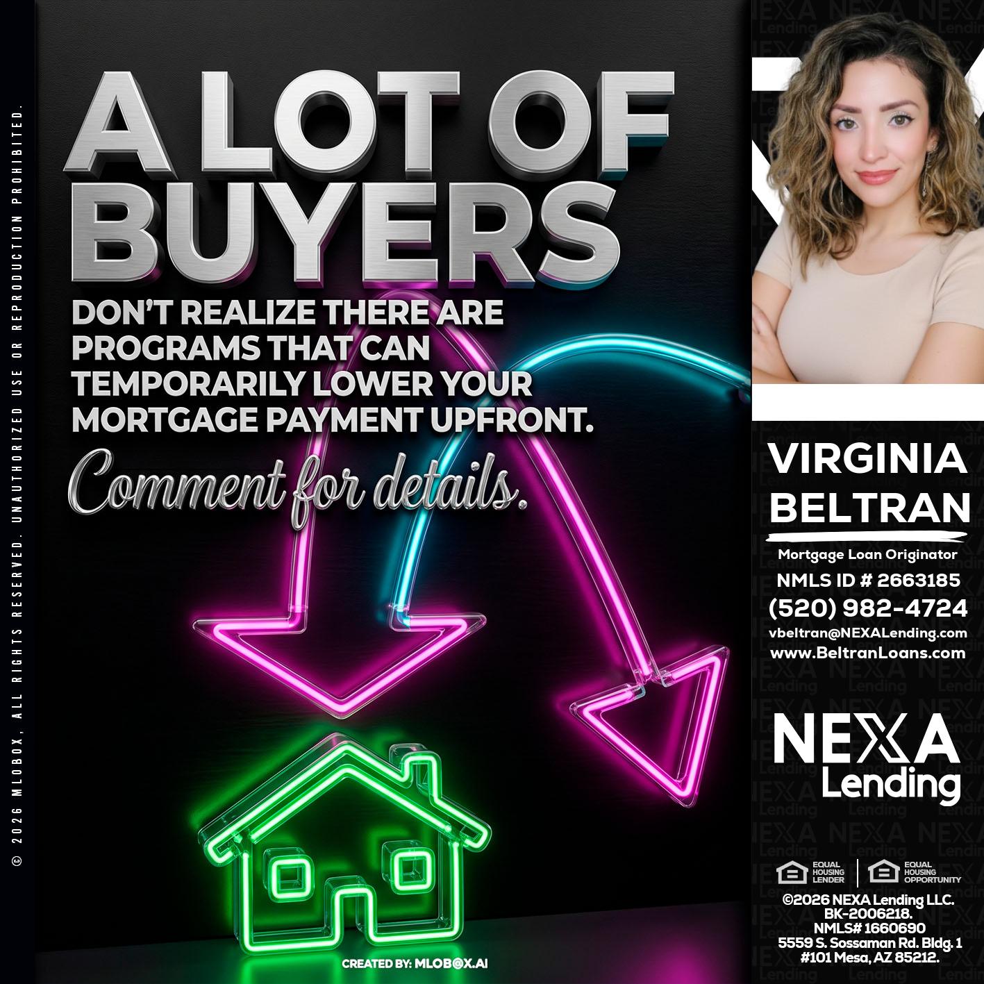 A LOT OF BUYERS - Virginia Beltran -Mortgage Loan Originator