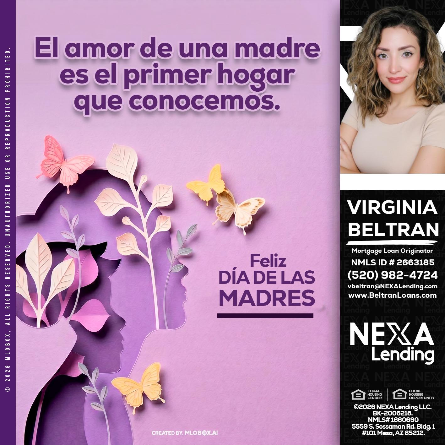 el amor de una madre - Virginia Beltran -Mortgage Loan Originator