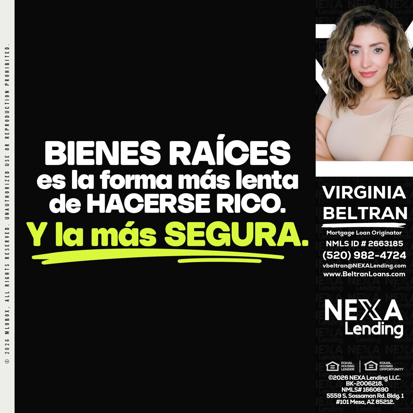 bienes raíces - Virginia Beltran -Mortgage Loan Originator