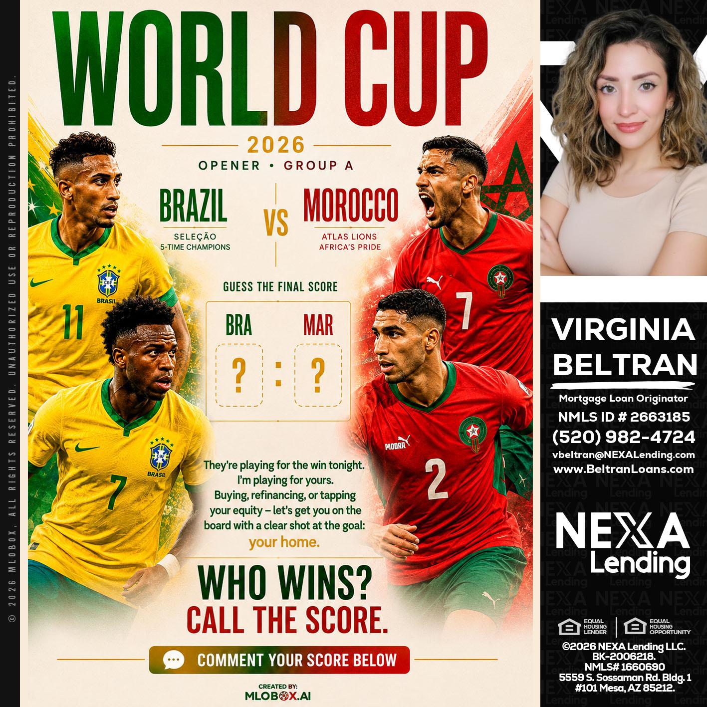 WORLD CUP - Virginia Beltran -Mortgage Loan Originator