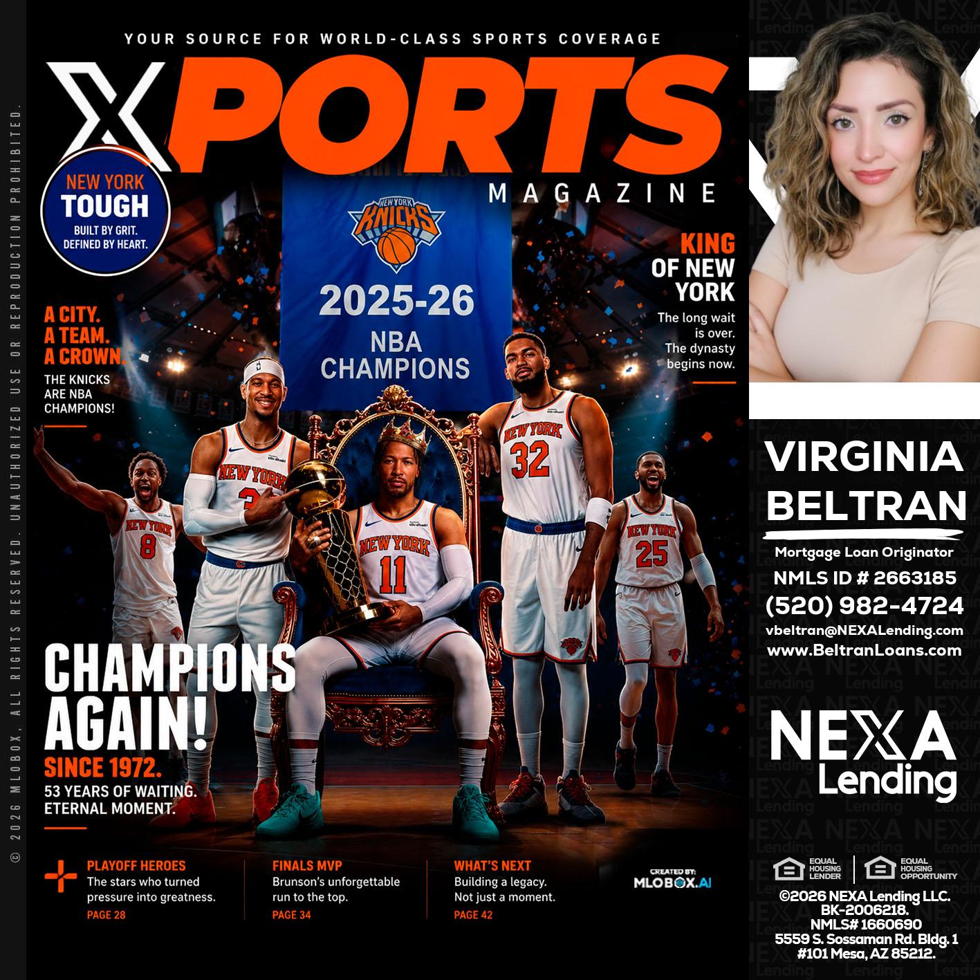 XPORTS MAGAZINE - Virginia Beltran -Mortgage Loan Originator