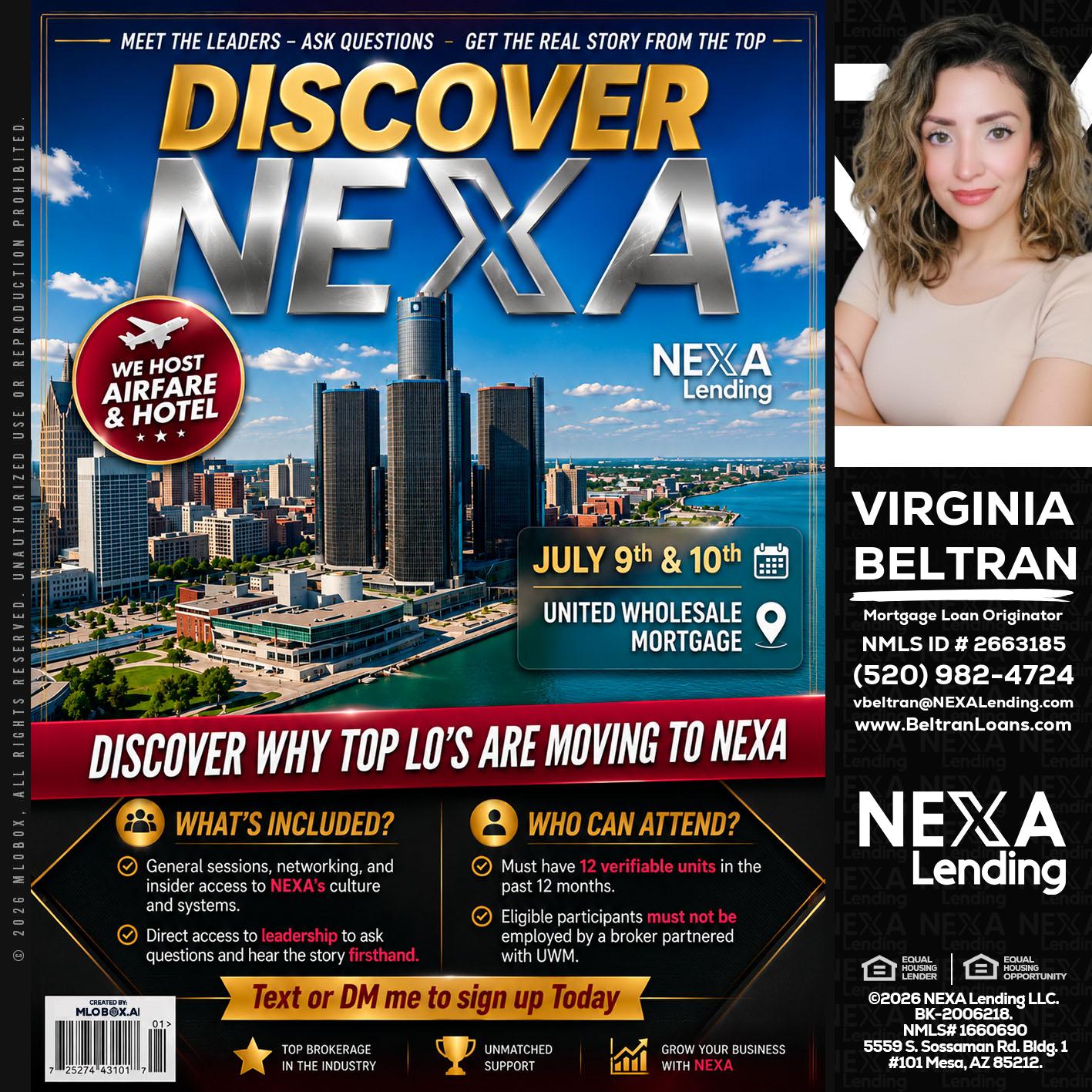 DISCOVER NEXA - Virginia Beltran -Mortgage Loan Originator