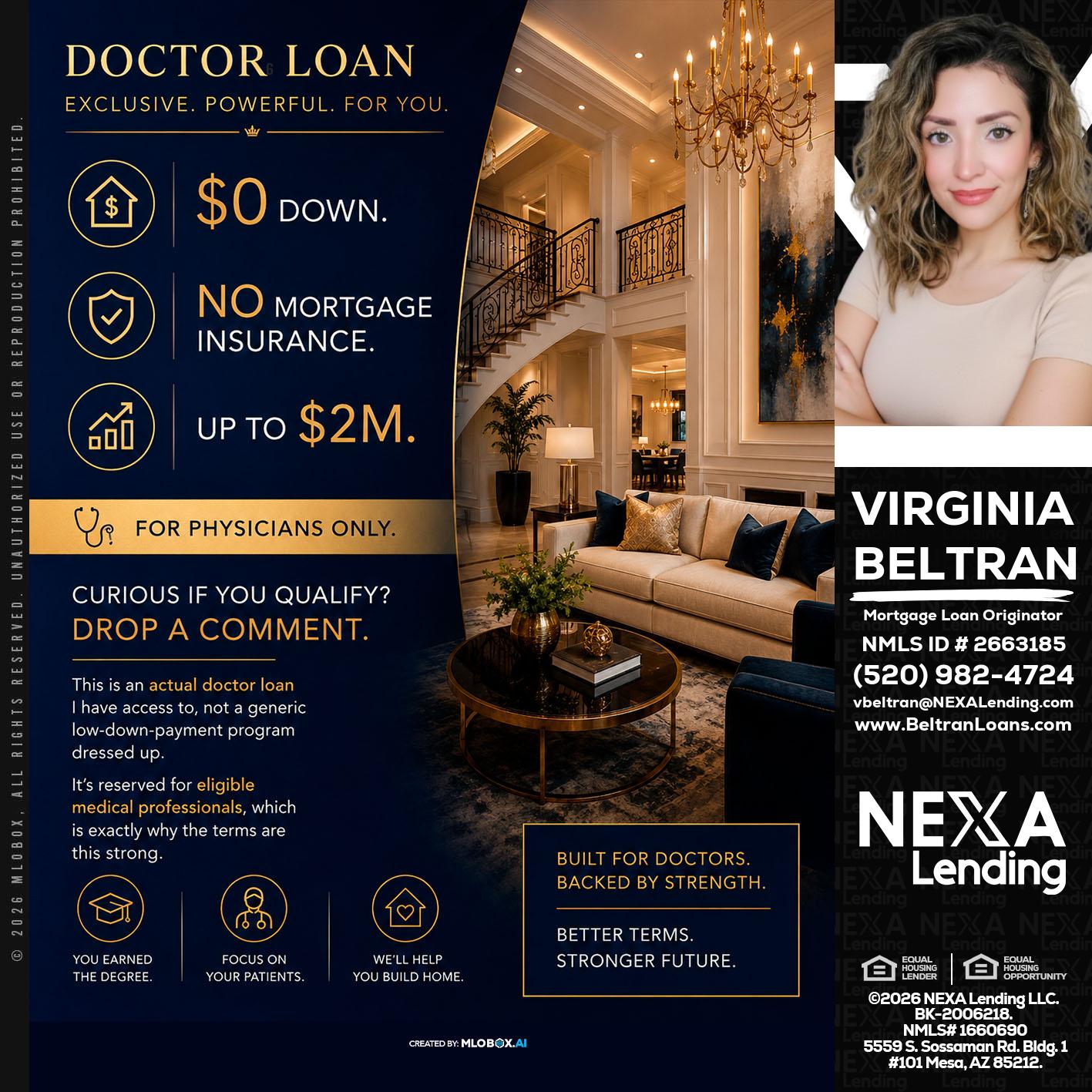 DOCTOR LOANS - Virginia Beltran -Mortgage Loan Originator