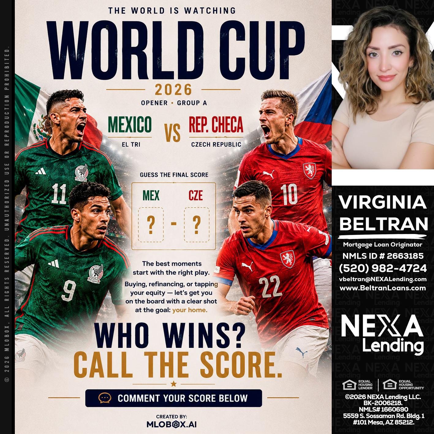 WORLD CUP 2026 - Virginia Beltran -Mortgage Loan Originator
