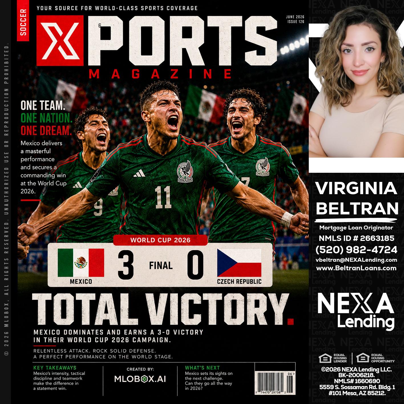 World Cup 2026 MEX 1-0 CZECH - Virginia Beltran -Mortgage Loan Originator