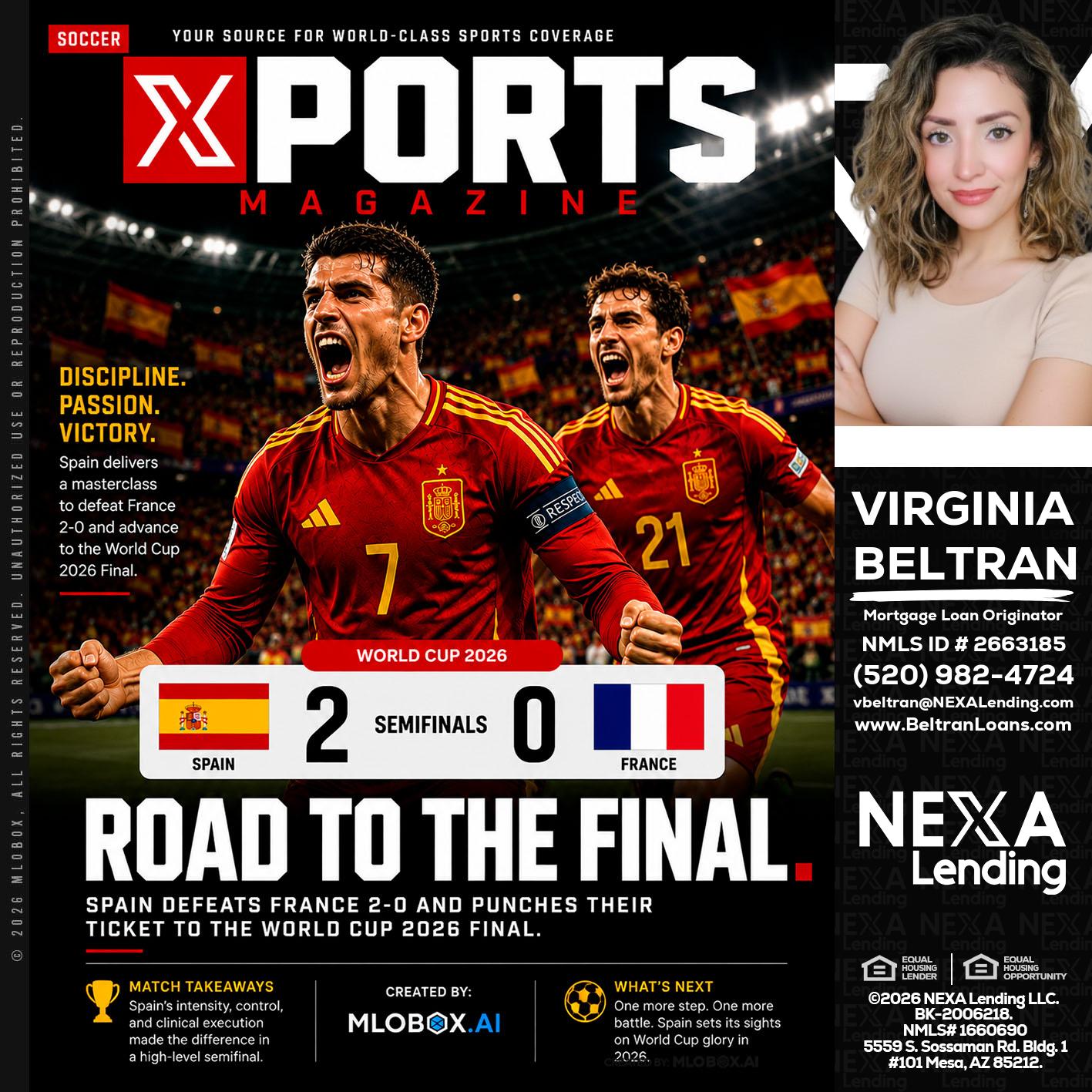 XPORTS WORLD CUP 2026 - Virginia Beltran -Mortgage Loan Originator