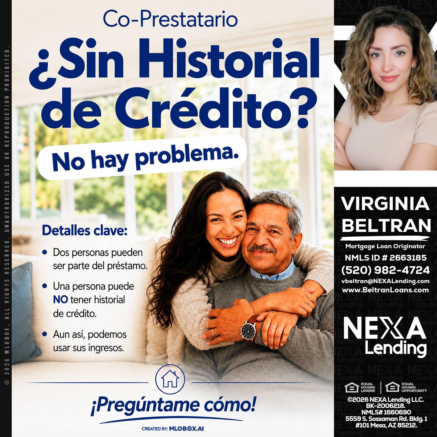 SIN CREDITO? - Virginia Beltran -Mortgage Loan Originator