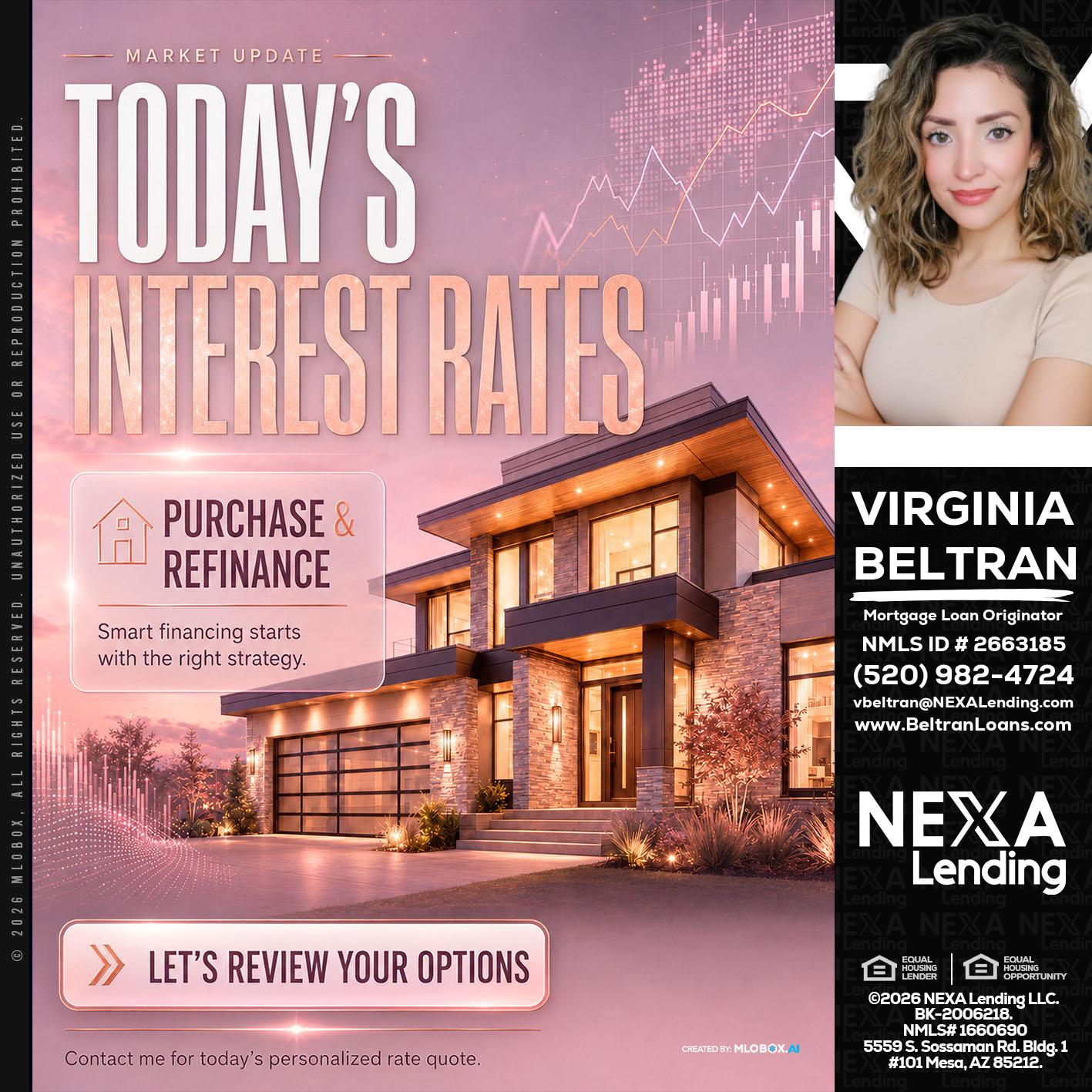 todays interest rates - Virginia Beltran -Mortgage Loan Originator
