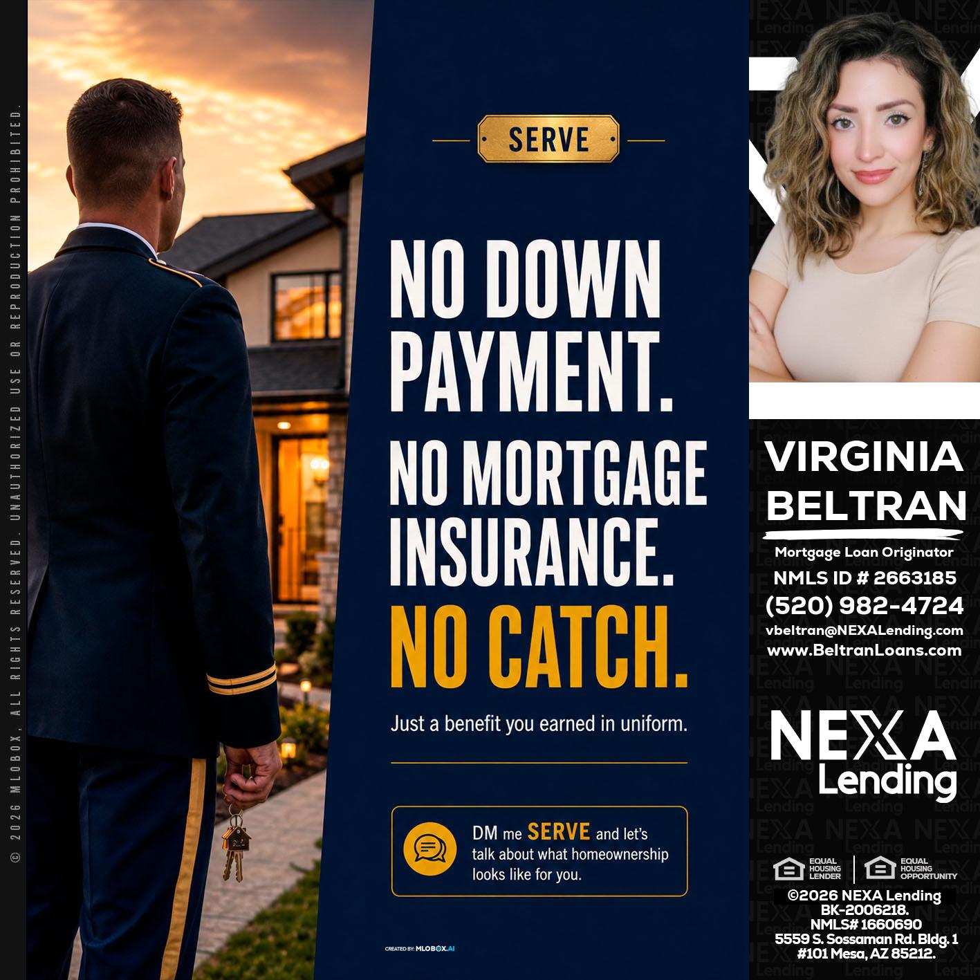 NO DOWN PAYMENT - Virginia Beltran -Mortgage Loan Originator