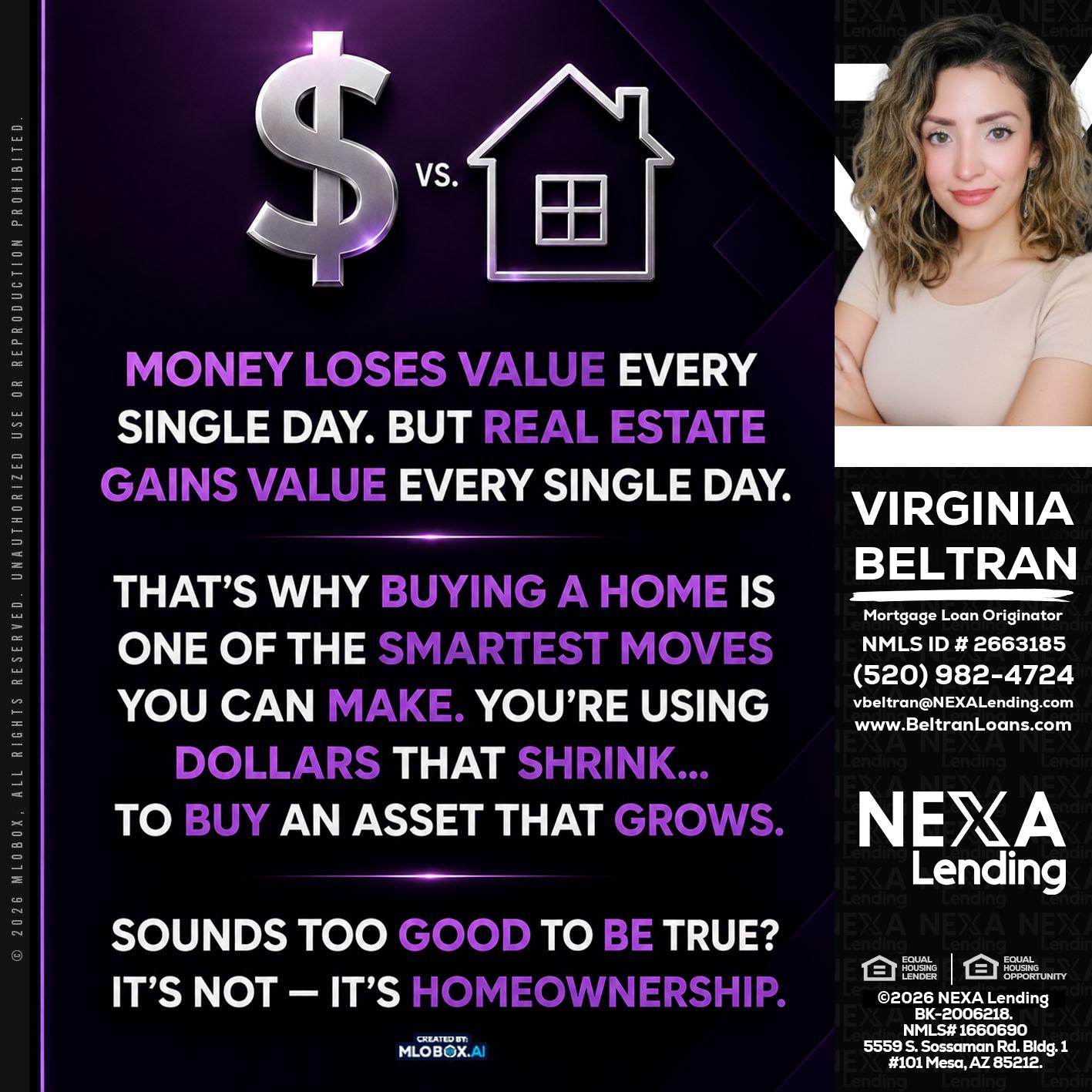 MONEY LOSES - Virginia Beltran -Mortgage Loan Originator