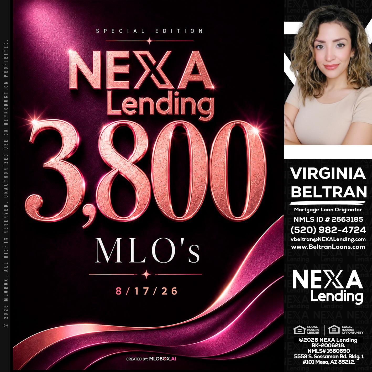 3800 MLOs - Virginia Beltran -Mortgage Loan Originator