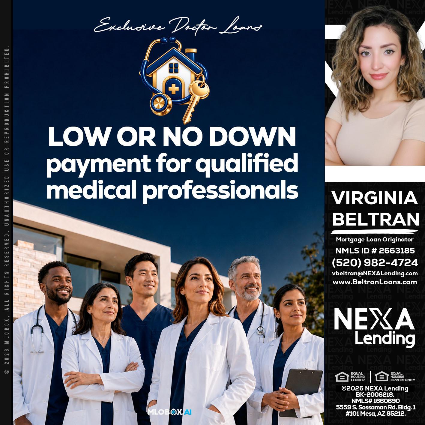 DOCTOR LOANS - Virginia Beltran -Mortgage Loan Originator